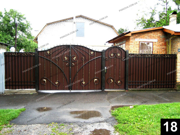 Кованые распашные ворота РВ-18